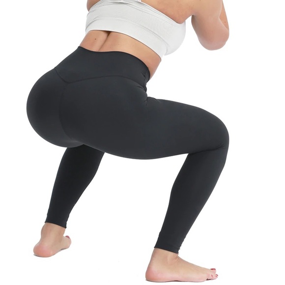 Nepoagym 28” Rhythm Black No Front Seam Curved Glute Seam Leggings - Picture 6 of 6